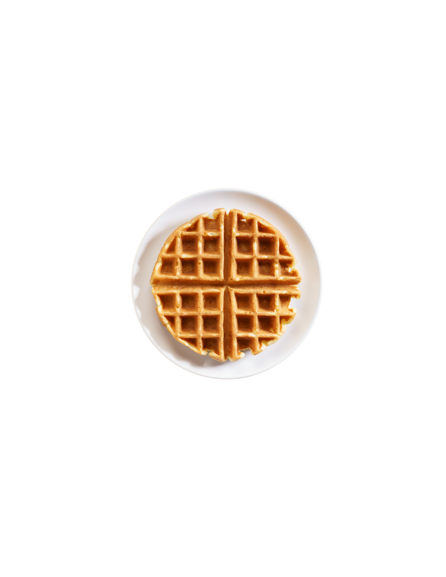 Waffle on a plate
